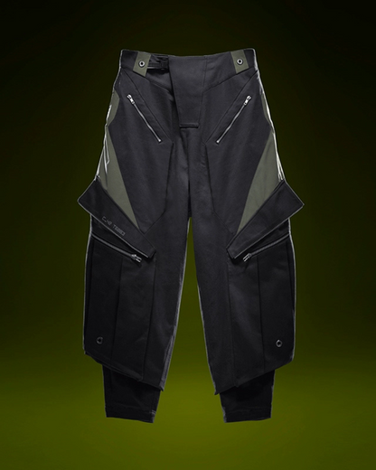 Pantalons Cargo Futuristes Shadow - pantalons techwear - Pantalons Cargo Futuristes en Gris Foncé