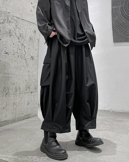 Pantalons Cargo Hakama Polyvalents - pantalons cargo - Pantalons Cargo Hakama pour un Style Urbain Unique