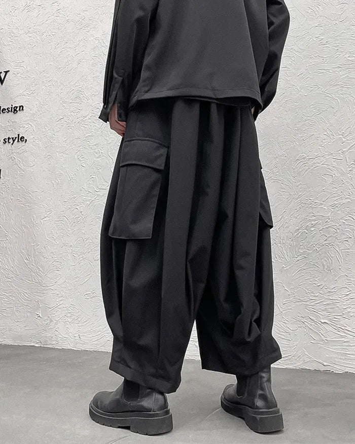 Pantalons Cargo Hakama Polyvalents - pantalons techwear - Pantalons Cargo Hakama pour un Style Urbain Unique