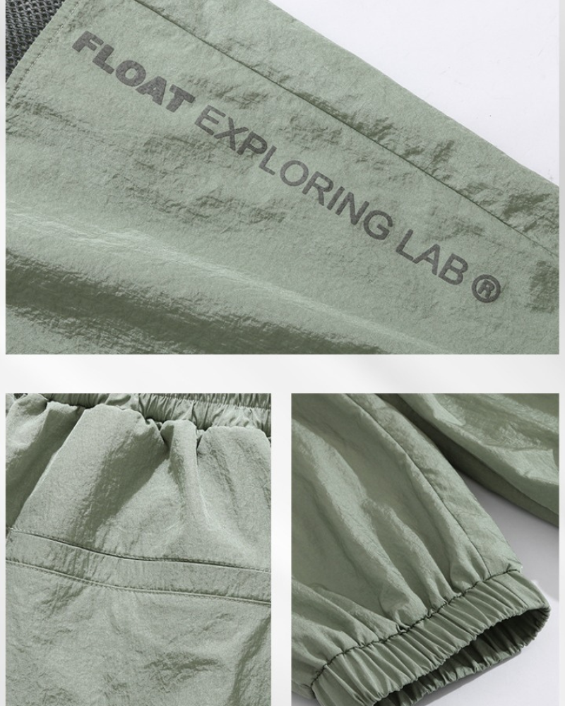 Pantalons Cargo Mesh Chic et Scintillants -  vêtements techwear - Pantalons Cargo Mesh Chic Vert pour Everyday Style