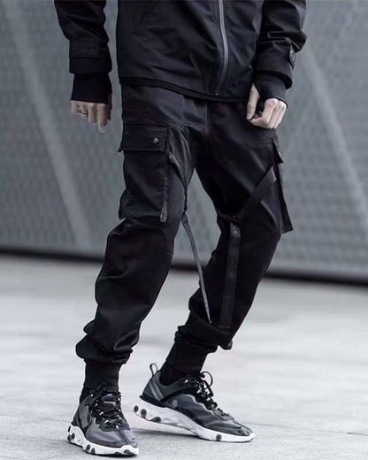 Pantalons Cargo Noirs Audacieux - pantalons cargo - Pantalons Cargo Noirs Alliant Confort et Style Urbain