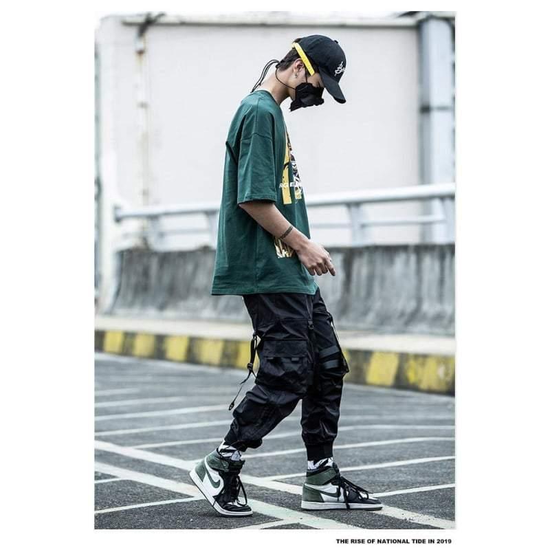 Pantalons Cargo Noirs Chic -  poche multifonctionnelle - Pantalons cargo noirs élégants pour un look urbain