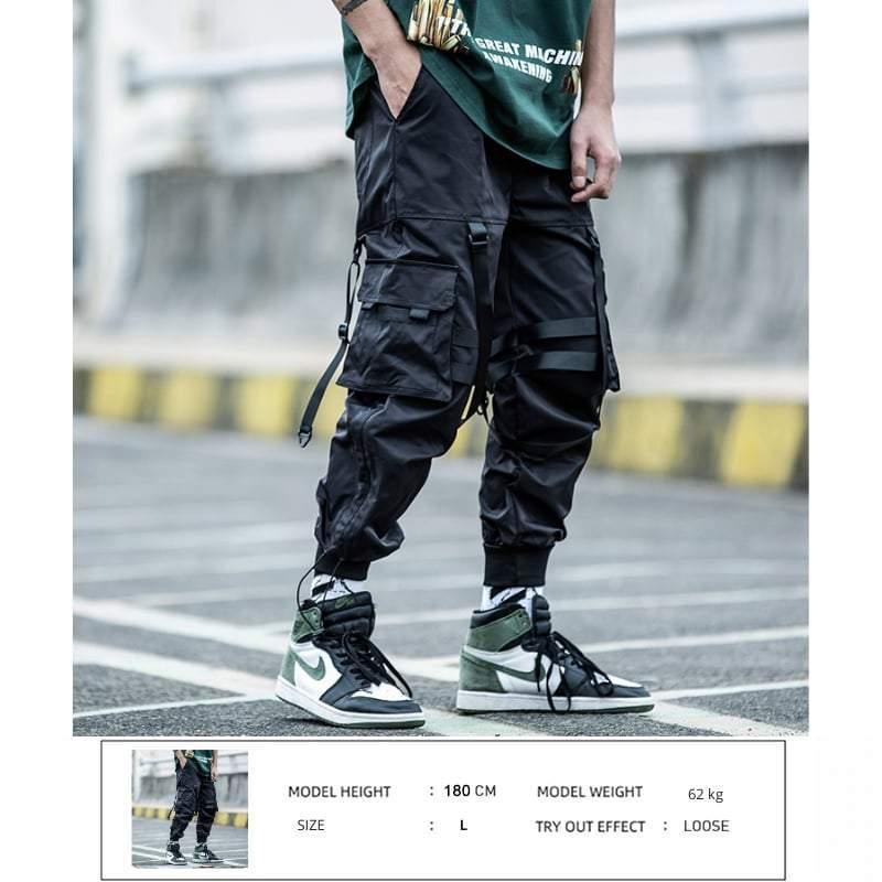 Pantalons Cargo Noirs Chic -  style urbain - Pantalons cargo noirs élégants pour un look urbain