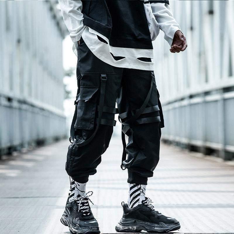 Pantalons Cargo Noirs Chic -  tenue décontractée - Pantalons cargo noirs élégants pour un look urbain