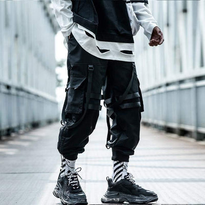 Pantalons Cargo Noirs Chic -  tenue décontractée - Pantalons cargo noirs élégants pour un look urbain