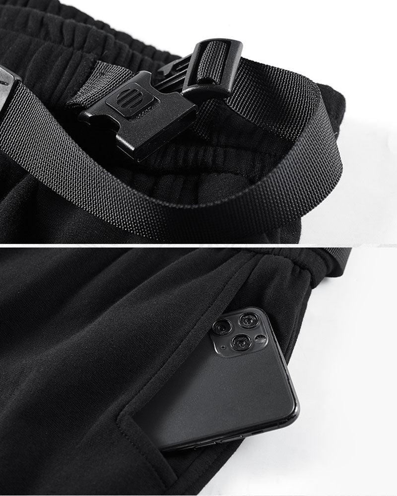 Pantalons Cargo Noirs Essentiels -  détachables - Pantalons Cargo Noirs Détachables et Polyvalents