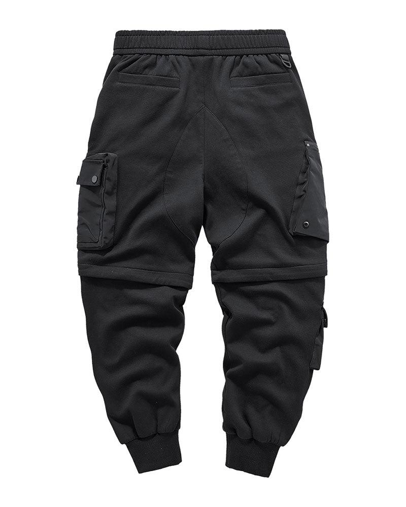 Pantalons Cargo Noirs Essentiels -  pantalons adaptables - Pantalons Cargo Noirs Détachables et Polyvalents