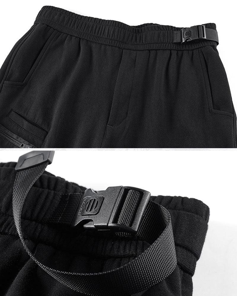 Pantalons Cargo Noirs Essentiels - pantalons polyvalents - Pantalons Cargo Noirs Détachables et Polyvalents