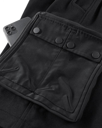 Pantalons Cargo Noirs Essentiels -  style moderne - Pantalons Cargo Noirs Détachables et Polyvalents