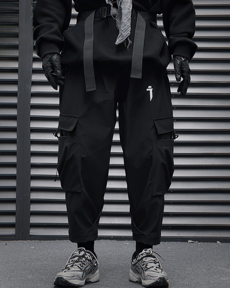 Pantalons Cargo Noirs Élégants -  cargo - Pantalons Cargo Noirs Élégants pour un Style Polyvalent