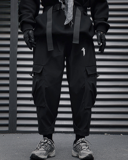 Pantalons Cargo Noirs Élégants -  cargo - Pantalons Cargo Noirs Élégants pour un Style Polyvalent