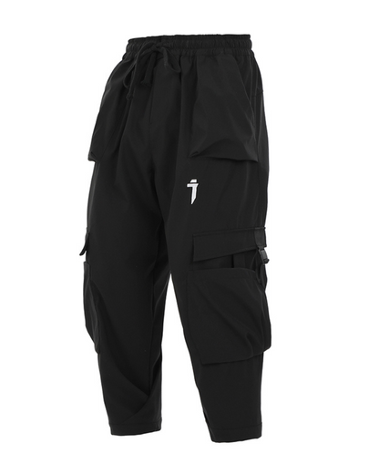 Pantalons Cargo Noirs Élégants -  pantalons avec poches - Pantalons Cargo Noirs Élégants pour un Style Polyvalent