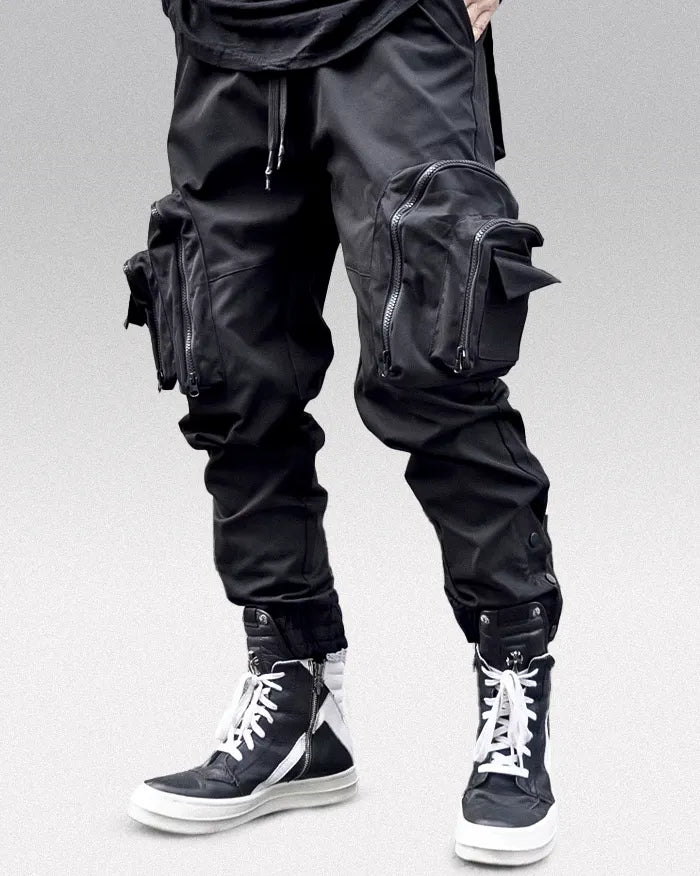 Pantalons Cargo Noirs Élégants - pantalons cargo - Pantalons Cargo Noirs Fonctionnels et Élégants
