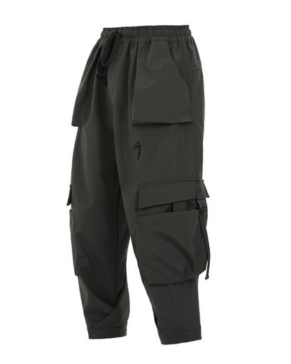 Pantalons Cargo Noirs Élégants -  pantalons décontractés - Pantalons Cargo Noirs Élégants pour un Style Polyvalent