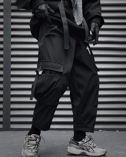 Pantalons Cargo Noirs Élégants - pantalons fonctionnels - Pantalons Cargo Noirs Élégants pour un Style Polyvalent