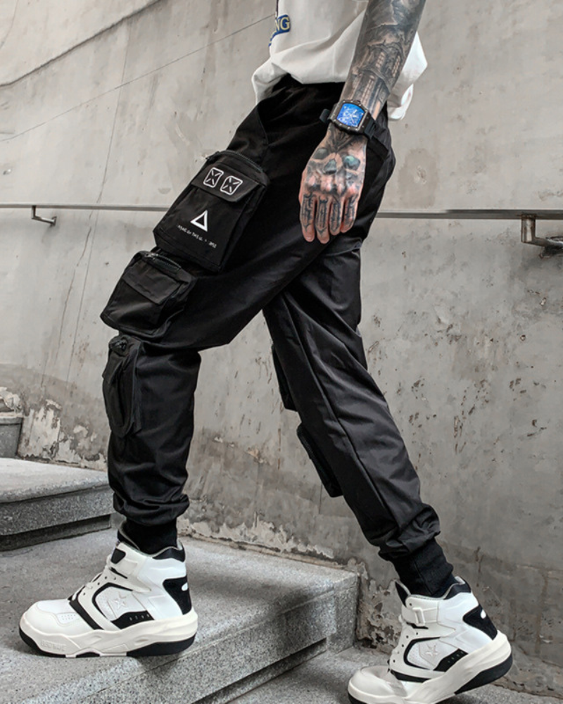 Pantalons Cargo Noirs Élégants - pantalons polyvalents - Pantalons Cargo Noirs Élégants pour votre Style Quotidien