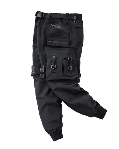 Pantalons Cargo Noirs Tous-Occasions -  noir - Pantalons Cargo Noirs Confortables et Polyvalents