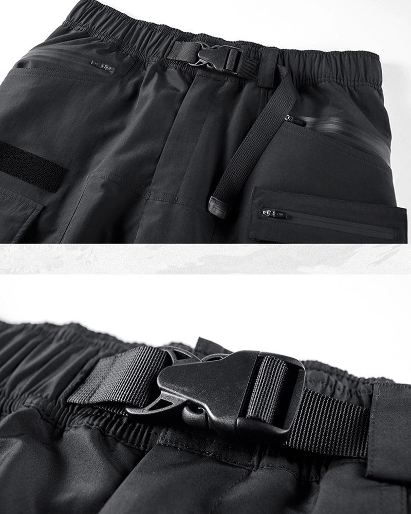 Pantalons Cargo Noirs Tous-Occasions -  techwear - Pantalons Cargo Noirs Confortables et Polyvalents