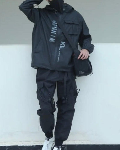 Pantalons Cargo Noirs Tous-Occasions - vêtements fonctionnels - Pantalons Cargo Noirs Confortables et Polyvalents