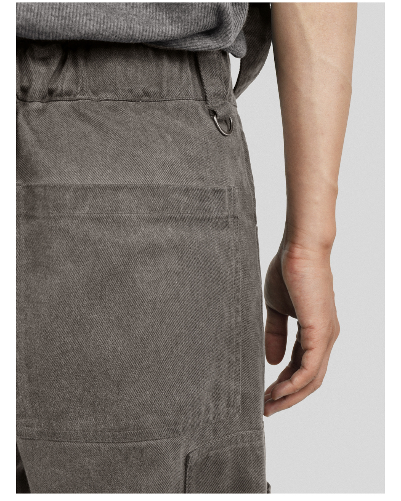 Pantalons Cargo Patchwork Stylés avec Bretelles - pantalons en coton - Pantalons Cargo Patchwork Stylés avec Bretelles en Coton