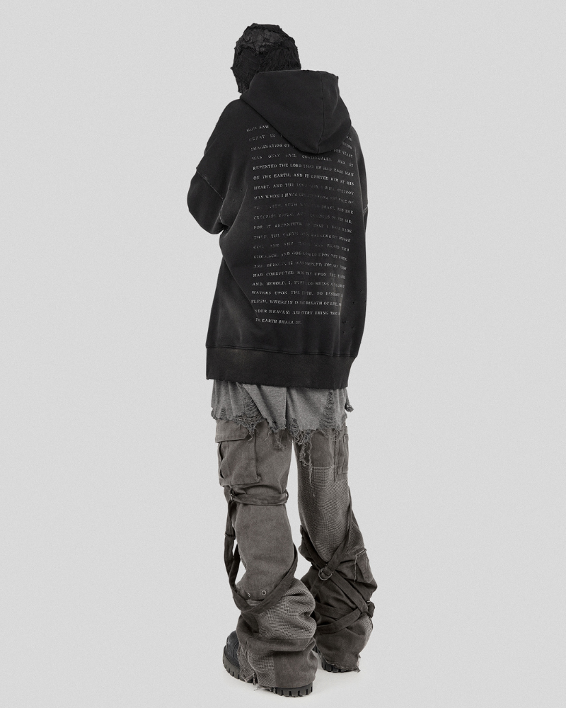 Pantalons Cargo Patchwork Stylés avec Bretelles -  techwear - Pantalons Cargo Patchwork Stylés avec Bretelles en Coton