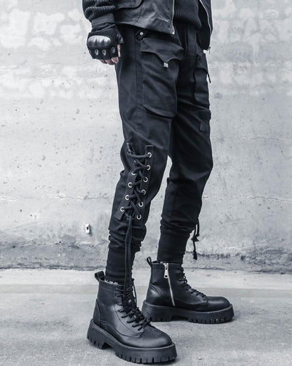 Pantalons Cargo Slim Élégants -  durabilité - Pantalons Cargo Slim Élégants en Noir Confortable