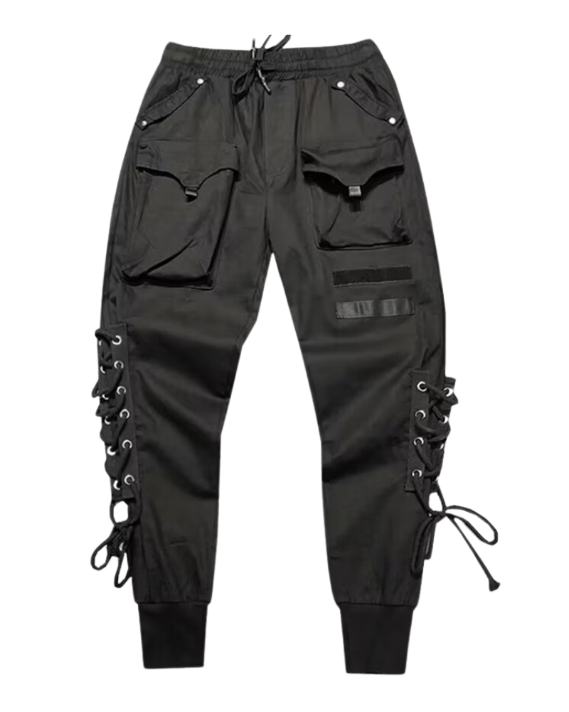 Pantalons Cargo Slim Élégants -  vêtements techwear - Pantalons Cargo Slim Élégants en Noir Confortable