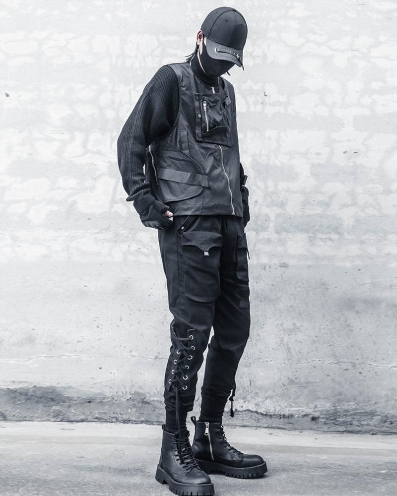 Pantalons Cargo Slim Élégants -  techwear - Pantalons Cargo Slim Élégants en Noir Confortable