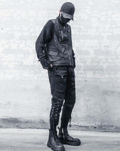 Pantalons Cargo Slim Élégants -  techwear - Pantalons Cargo Slim Élégants en Noir Confortable