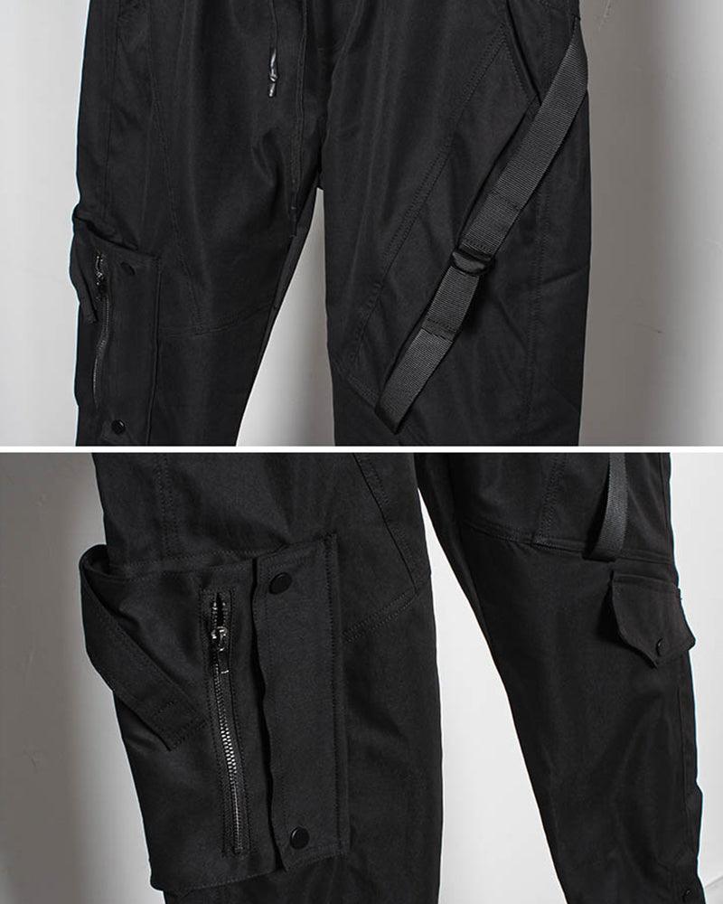 Pantalons cargo slim noirs élégants -  pantalons à séchage rapide - Pantalons cargo slim noirs pour un style moderne