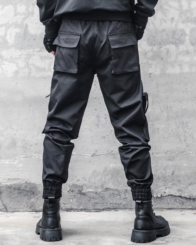 Pantalons cargo slim noirs élégants -  pantalons à séchage rapide - Pantalons cargo slim noirs pour un style moderne