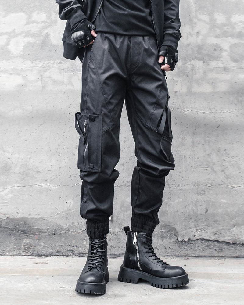 Pantalons cargo slim noirs élégants - pantalons slim - Pantalons cargo slim noirs pour un style moderne
