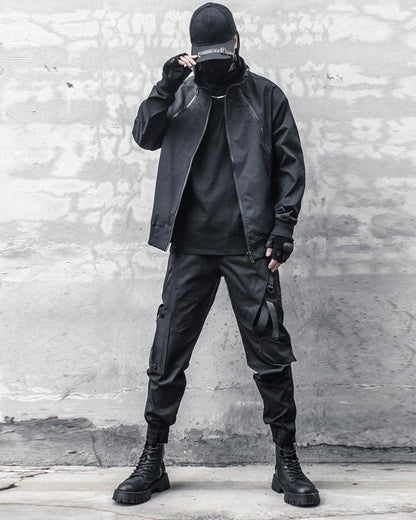 Pantalons cargo slim noirs élégants - pantalons slim - Pantalons cargo slim noirs pour un style moderne