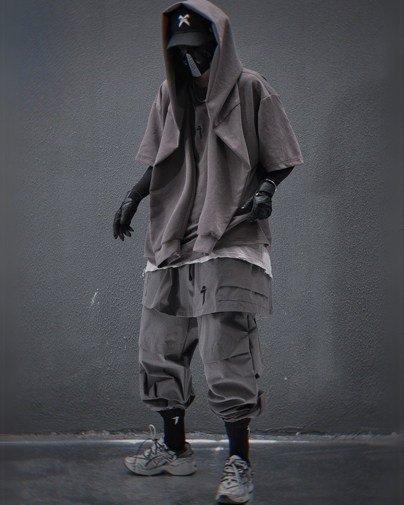 Pantalons Cargo Stylés avec Ourlet de Jupe -  mode futuriste - Pantalons Cargo à Ourlet de Jupe pour un Style Unique