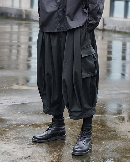 Pantalons Cargo Tactiques Noirs Élégants -  ninja japonais - Pantalons Cargo Tactiques Noirs au Style Japonais