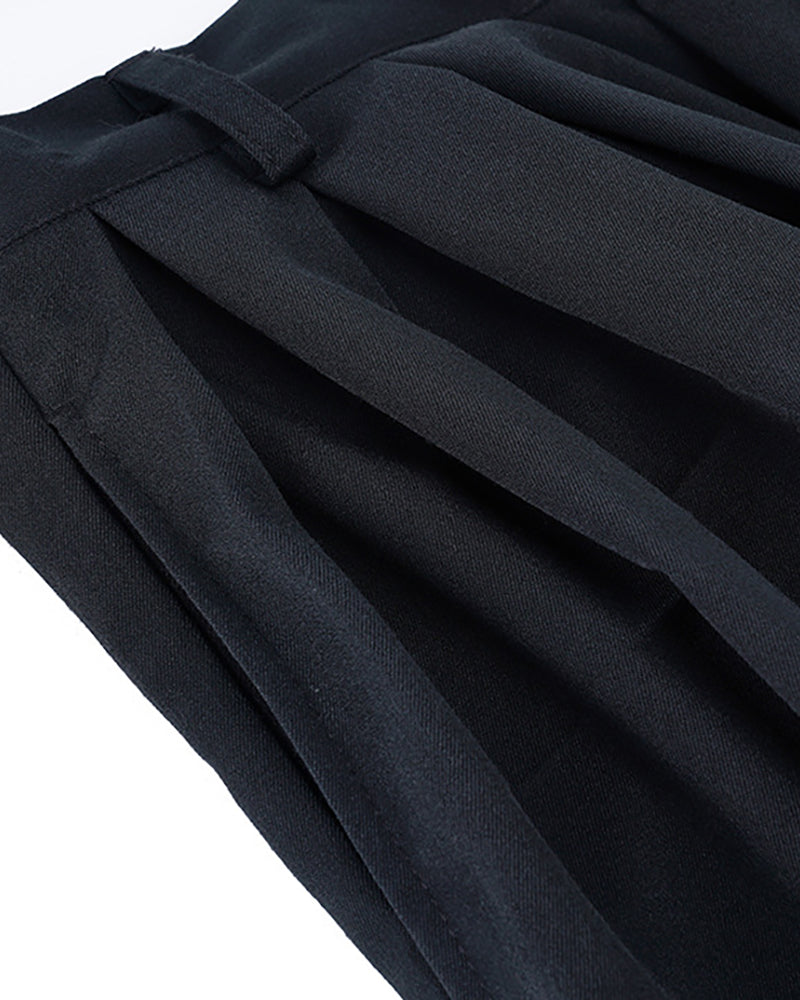 Pantalons Cargo Tactiques Noirs Élégants - pantalons cargo - Pantalons Cargo Tactiques Noirs au Style Japonais