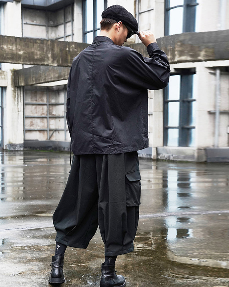 Pantalons Cargo Tactiques Noirs Élégants -  pantalons confortable - Pantalons Cargo Tactiques Noirs au Style Japonais