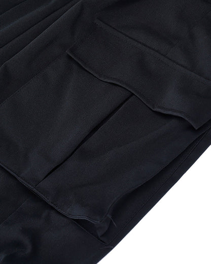 Pantalons Cargo Tactiques Noirs Élégants - pantalons techwear - Pantalons Cargo Tactiques Noirs au Style Japonais
