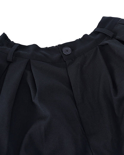 Pantalons Cargo Tactiques Noirs Élégants -  vêtements durables - Pantalons Cargo Tactiques Noirs au Style Japonais