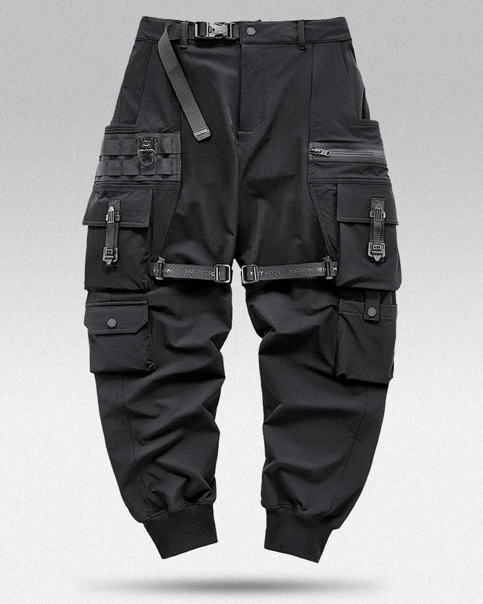 Pantalons Cargo Tech Noir Urbain - pantalons cargo - Pantalons Cargo Tech Noir pour un Style Urbain Pratique