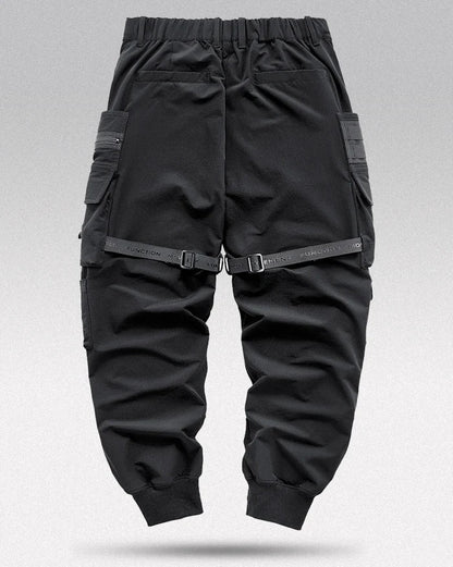 Pantalons Cargo Tech Noir Urbain - pantalons techwear - Pantalons Cargo Tech Noir pour un Style Urbain Pratique