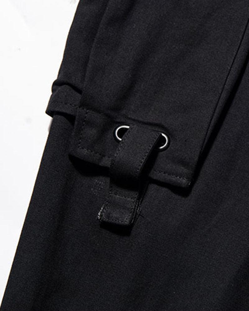 Pantalons Cargo Tech Noirs Stylés - pantalons cargo - Pantalons Cargo Noirs Stylés pour un Confort Urbain