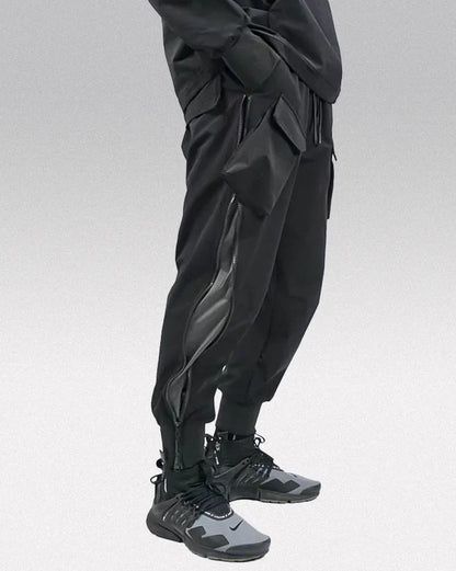 Pantalons Cargo Techwear avec Fermeture Éclair Latérale -  fermeture éclair