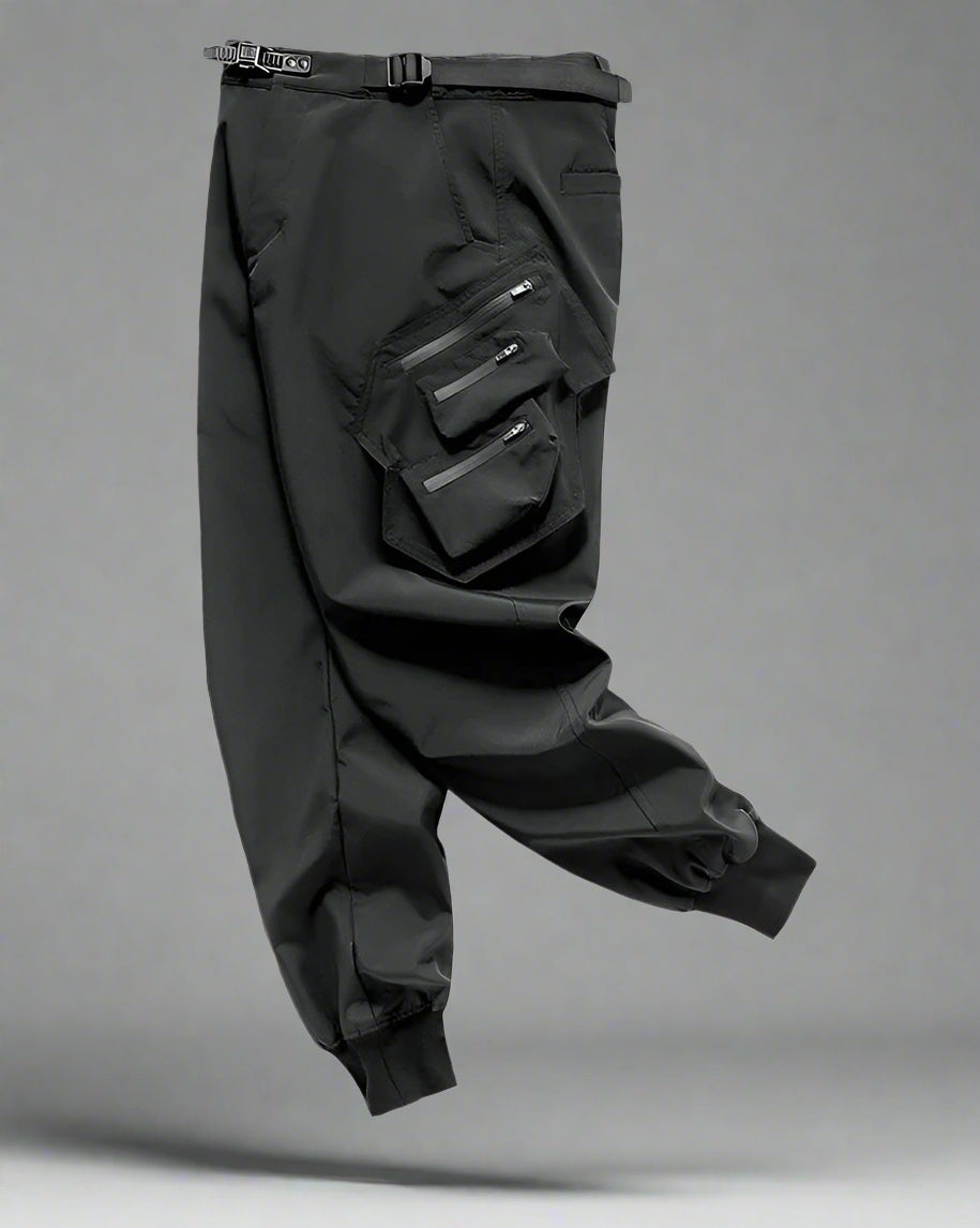 Pantalons Cargo Techwear Noirs Élégants -  accessoires techwear - Pantalons Cargo Techwear Noirs pour un Style Urbain