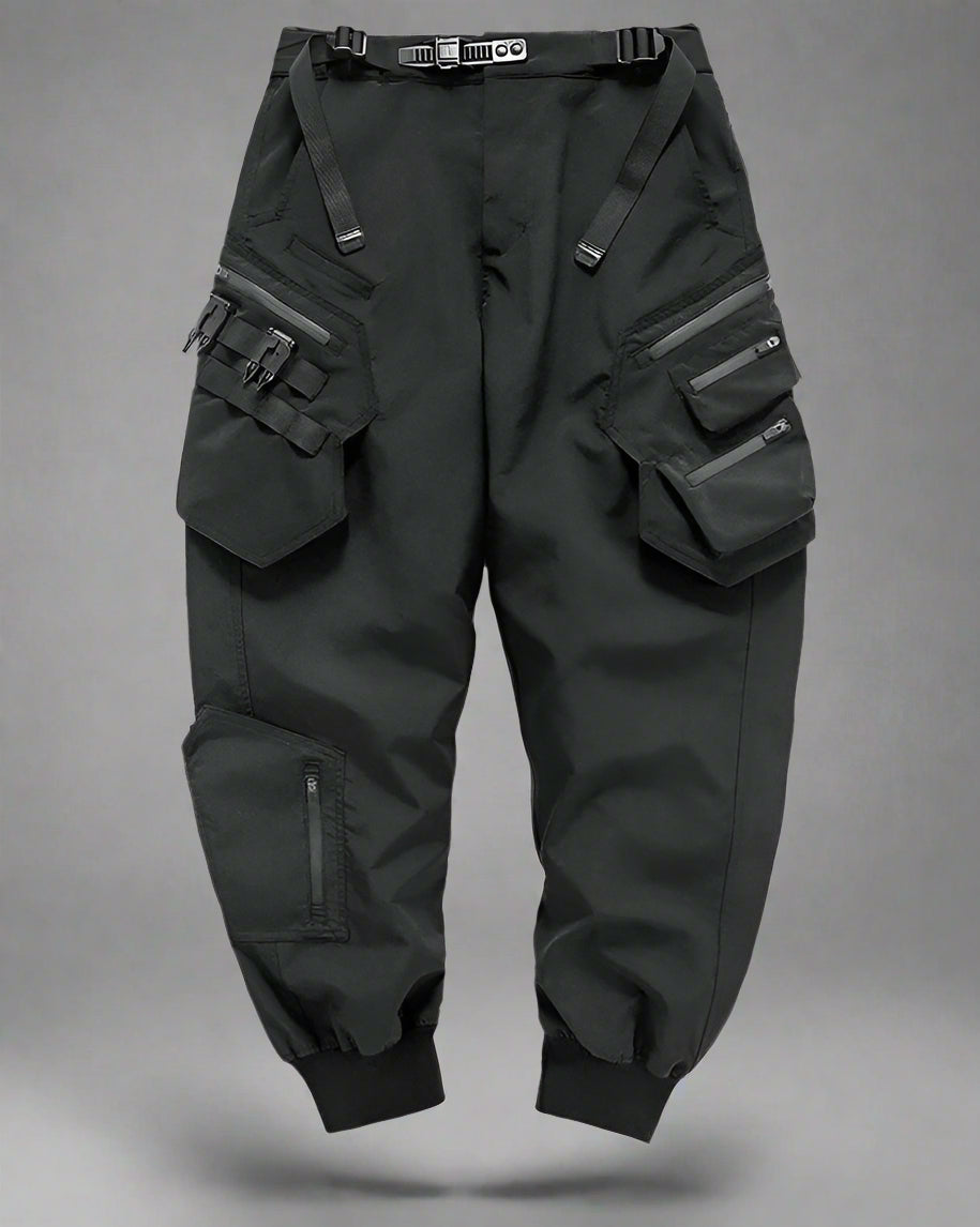 Pantalons Cargo Techwear Noirs Élégants - cargo - Pantalons Cargo Techwear Noirs pour un Style Urbain