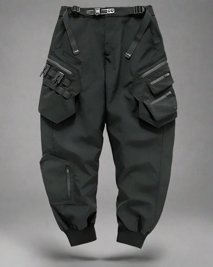 Pantalons Cargo Techwear Noirs Élégants - cargo - Pantalons Cargo Techwear Noirs pour un Style Urbain