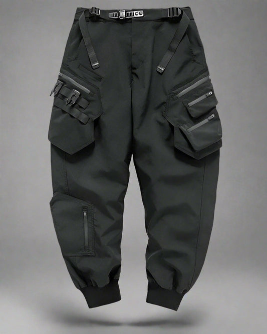 Pantalons Cargo Techwear Noirs Élégants - cargo - Pantalons Cargo Techwear Noirs pour un Style Urbain