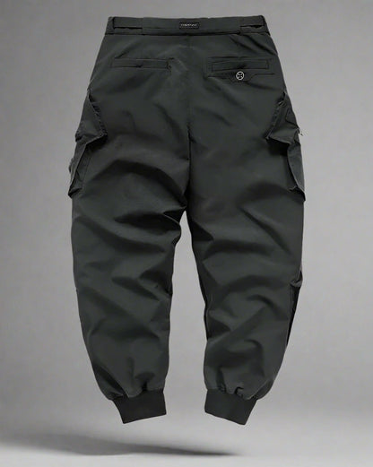 Pantalons Cargo Techwear Noirs Élégants - pantalons urbains - Pantalons Cargo Techwear Noirs pour un Style Urbain