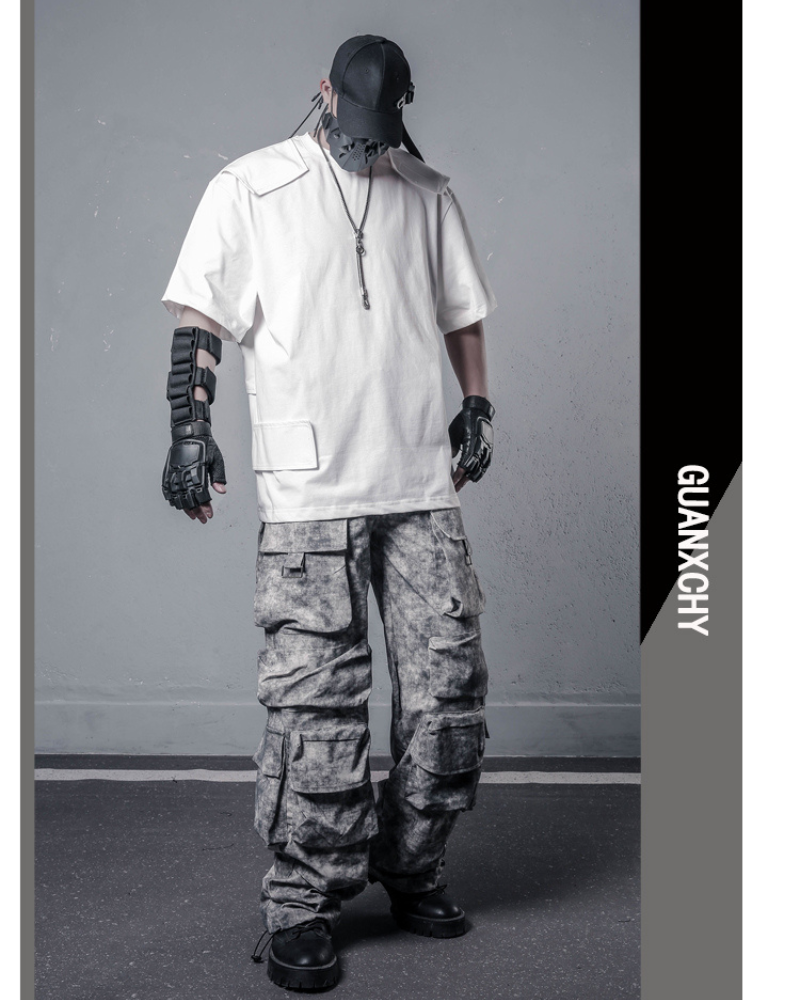 Pantalons Cargo Tie-Dye Chic -  mode chic - Pantalons Cargo Tie-Dye pour une Touche d'Aventure