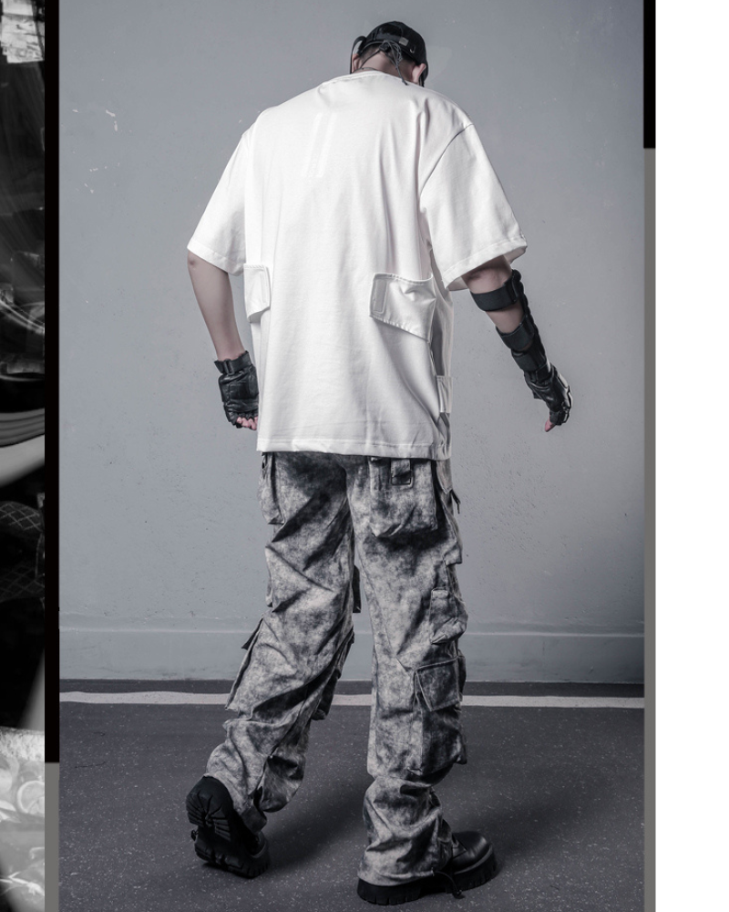 Pantalons Cargo Tie-Dye Chic -  mode post-apocalyptique - Pantalons Cargo Tie-Dye pour une Touche d'Aventure